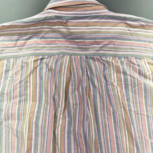 L.L. Bean Pastel Striped Button Down Shirt Sz‎ M Women's Cottagecore Farmhouse - Picture 10 of 11